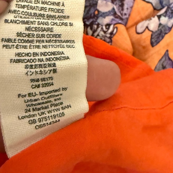 Free People size 10 EUC Orange and Blue Spaghetti Strap midi/maxi dress - Picture 9 of 15